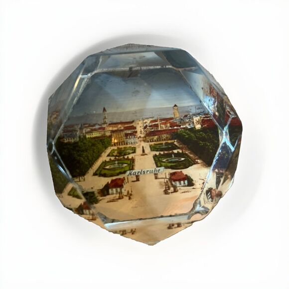 Antique Glass Crystal Paperweight Karlsruhe Germany 3 Inches - Picture 6 of 6
